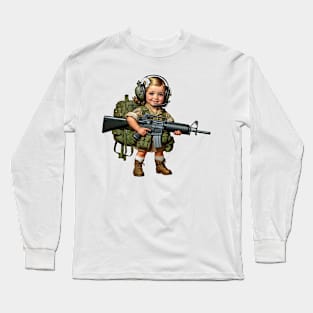 The Little Girl and a Toy Gun Long Sleeve T-Shirt